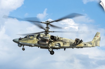 Russian Aerospace Forces Ka-52 Attack Helicopter In Flight, Russia