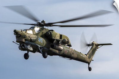 Russian Aerospace Forces Mi-28N Helicopter In Flight, Ryazan, Russia