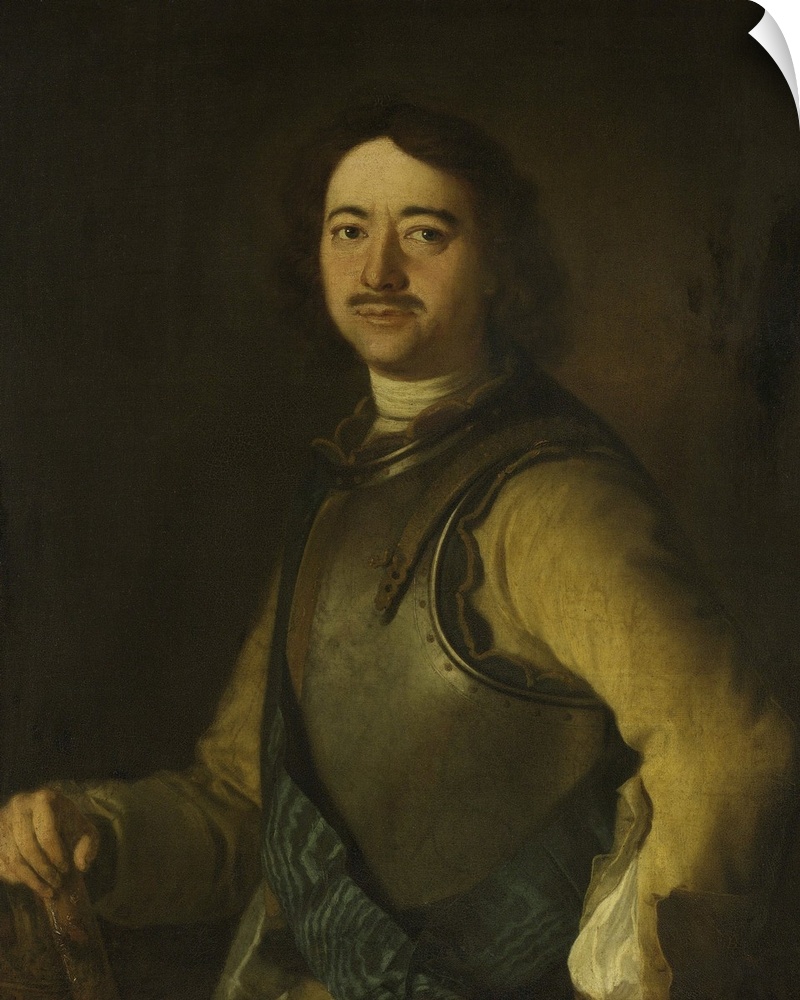 Russian history painting of Tsar Peter the Great.