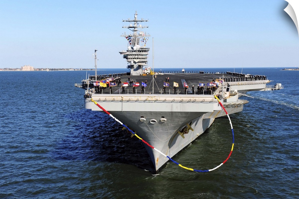 Norfolk, Virginia, December 19, 2012 - Sailors assigned to the Nimitz-class aircraft carrier USS Dwight D. Eisenhower man ...