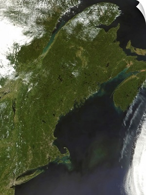 Satellite view of New England