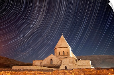 Star trails above Saint Thaddeus Monastery, Iran