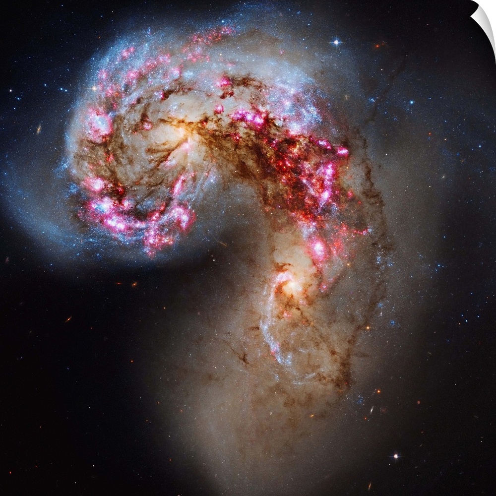 The Antennae galaxies, also known as NGC 4038/NGC 4039, are a pair of interacting galaxies in the constellation Corvus.