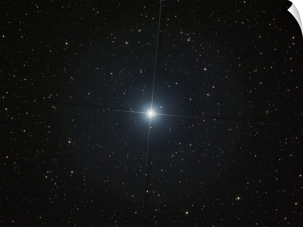 The bright white star Castor in the constellation Gemini.