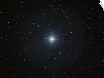 The bright white star Castor in the constellation Gemini