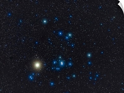 The Hyades Star Cluster With The Red Giant Star Aldebaran