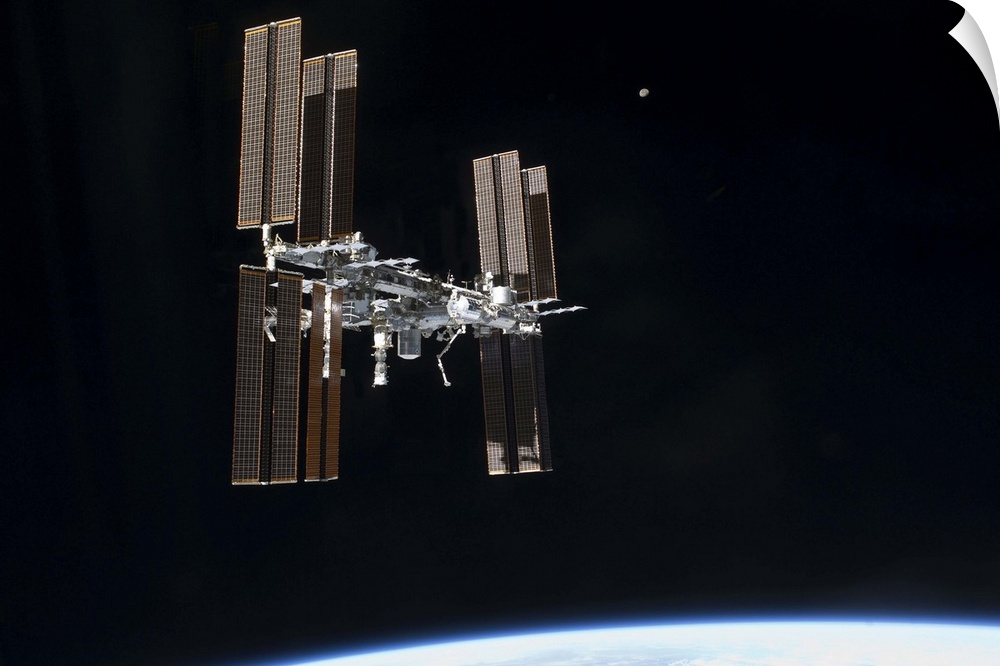 July 19, 2011 - The International Space Station in orbit above Earth.