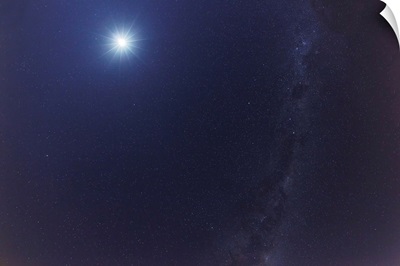 The Moon and the Milky Way in an ultra widefield of view