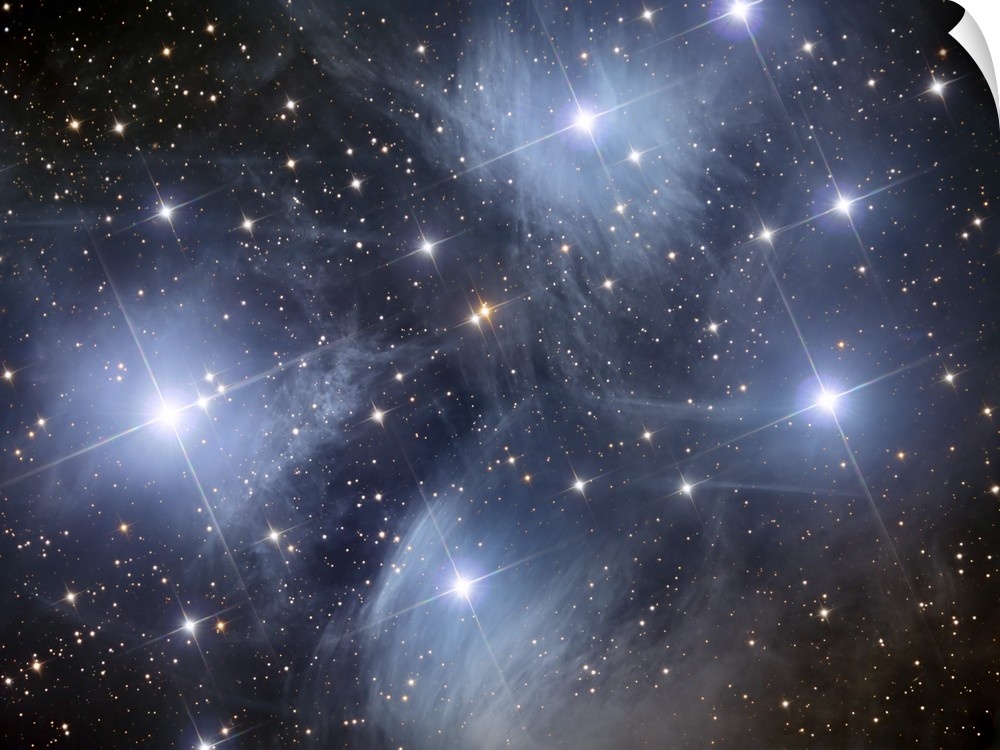 The Pleiades, an open cluster of stars in the constellation Taurus.