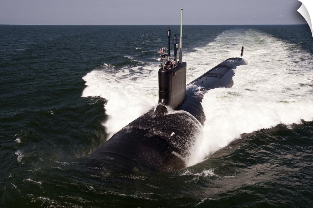 Atlantic Ocean, June 30, 2011 - The Virginia-class attack submarine USS California (SSN 781) underway during sea trials. .