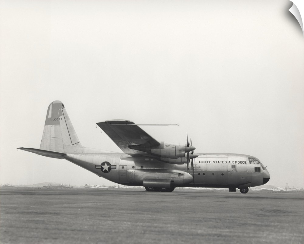 August 23, 1954 - Archived photo of the YC-130 first flight from Burbank, California.