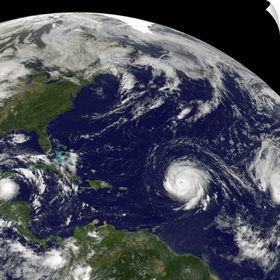 Three tropical cyclones active in the Atlantic Ocean basin