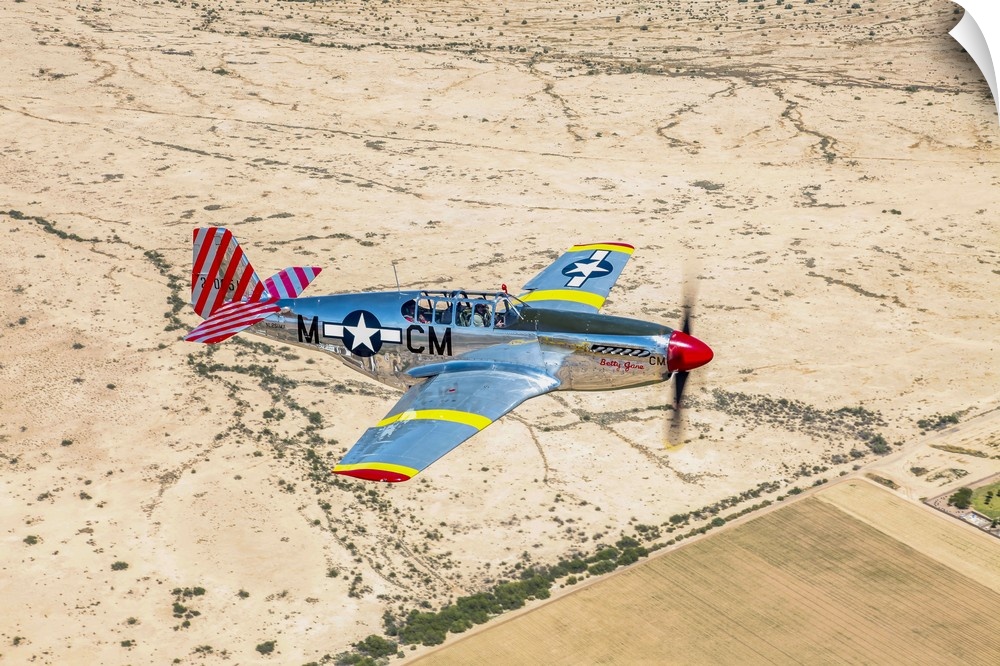 TP-51C Mustang over the central Arizona desert.