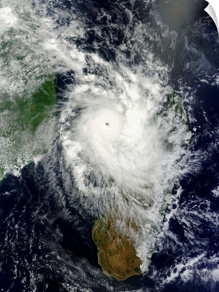 March 30, 2014 - Tropical cyclone Hellen spins offshore Madagascar.