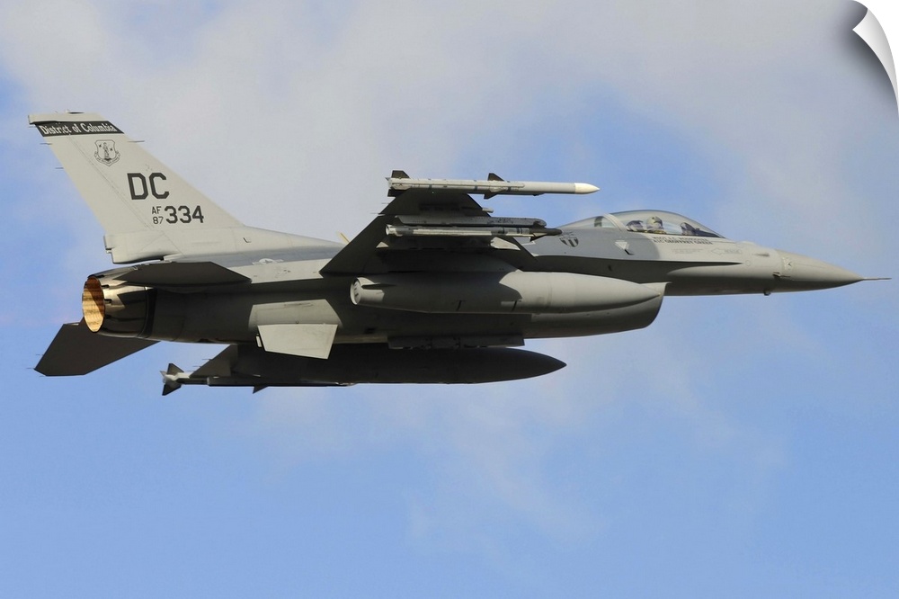 U.S. Air Force F-16C from the 113th Wing District of Columbia Air National Guard taking off from Natal Air Force Base, Bra...