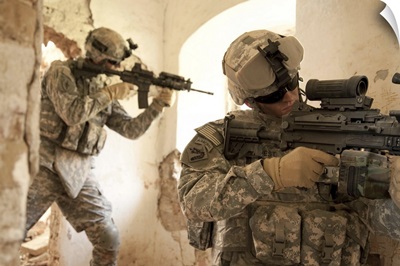 U.S. Army Rangers in Afghanistan combat scene