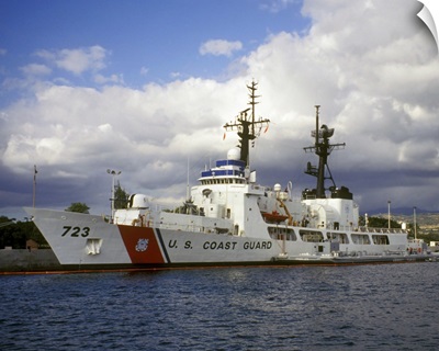 United States Coast Guard Cutter Rush docked in Pearl Harbor Hawaii
