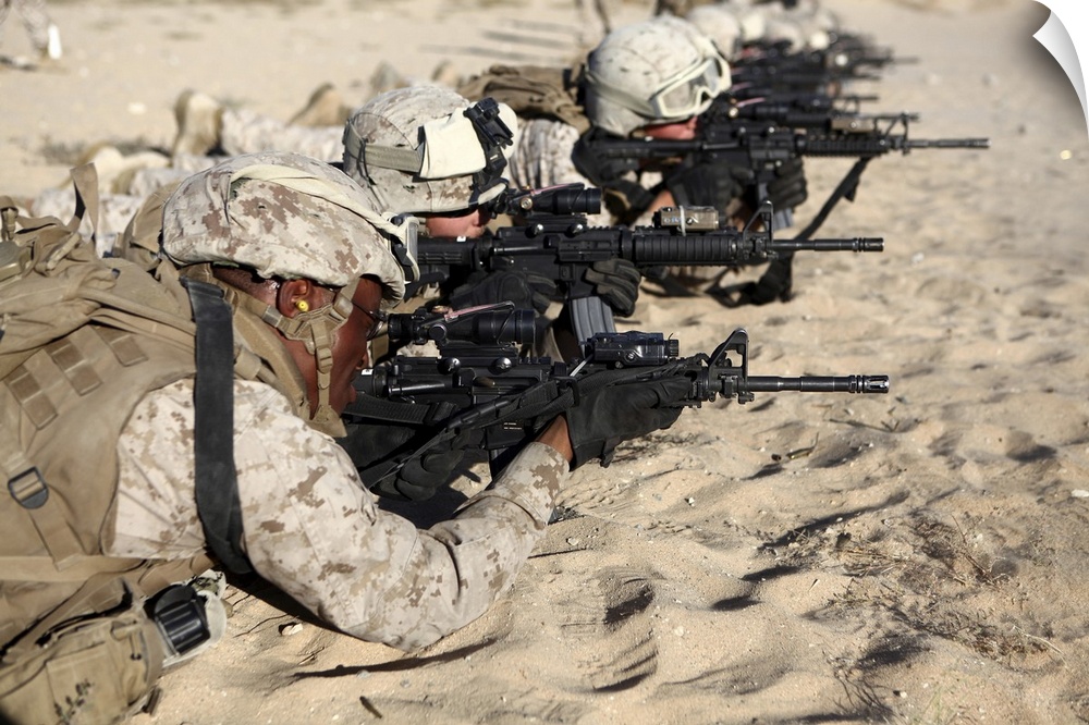 September 20, 2012 - U.S. Marines train in combat marksmanship during Enhanced Mojave Viper at the Marine Corps Air Ground...
