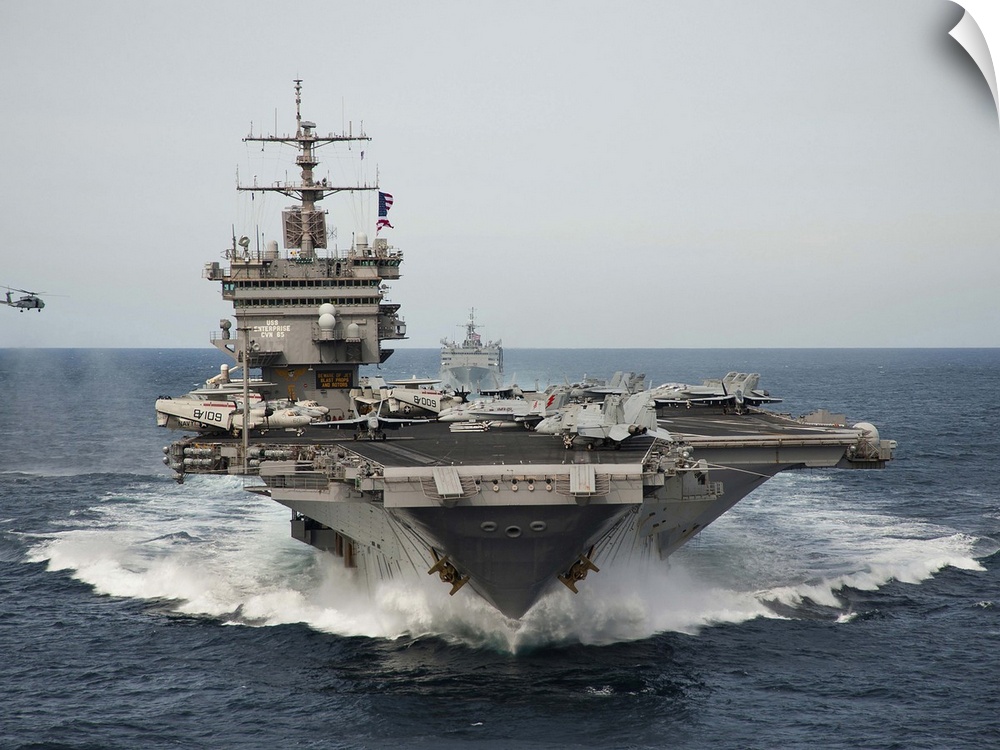 USS Enterprise transits the Atlantic Ocean.