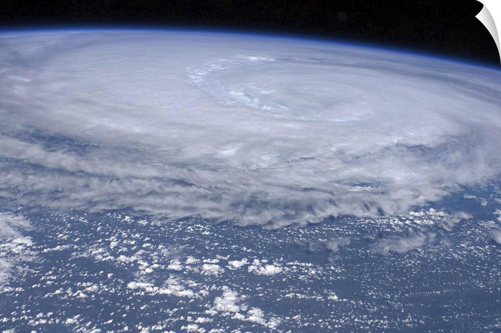 August 26, 2011 - View from space of Hurricane Irene off the east coast of the United States.
