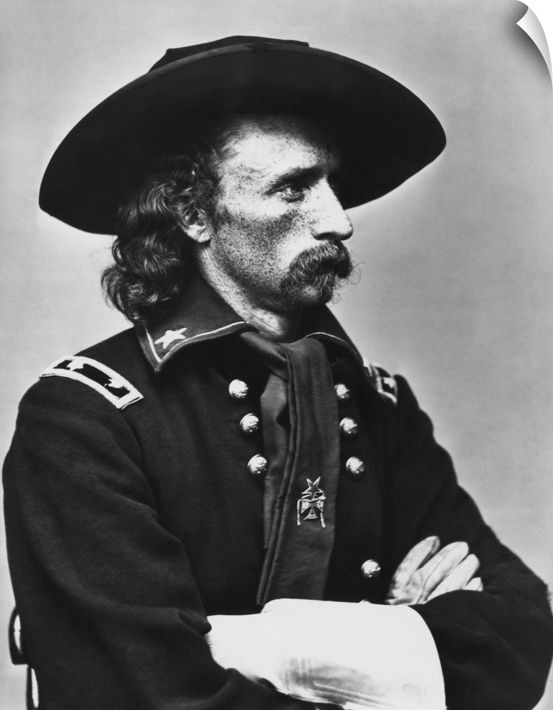 Vintage American Civil War photo of Major General George Armstrong Custer.