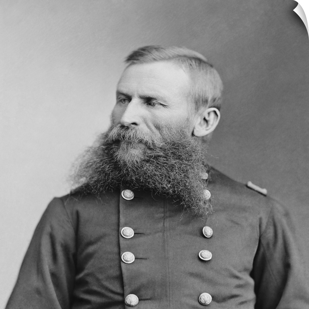 Vintage American Civil War photo of Union Army General George Crook.