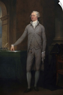 Vintage American History painting of Alexander Hamilton