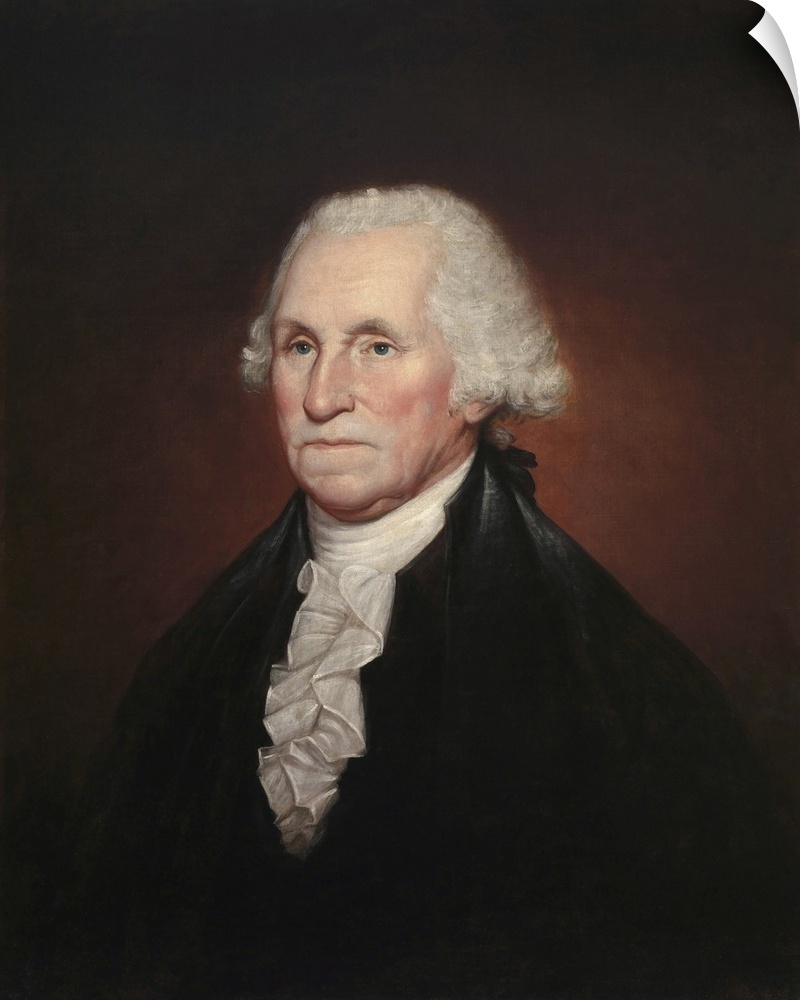 Vintage Presidential history painting of President George Washington.