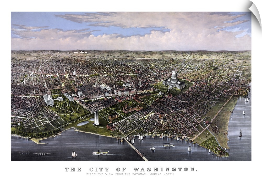 Vintage print of Washington D.C.