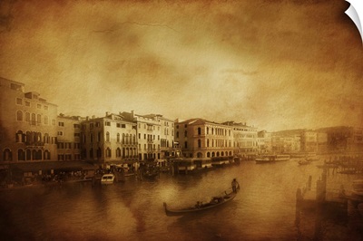 Vintage shot of Grand Canal, Venice, Italy