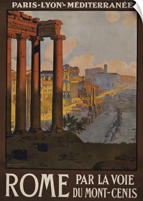 Vintage Travel Poster Of The Roman Forum At Dawn