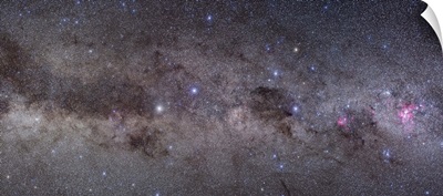 Widefield view of the southern constellations of Centaurus and Crux
