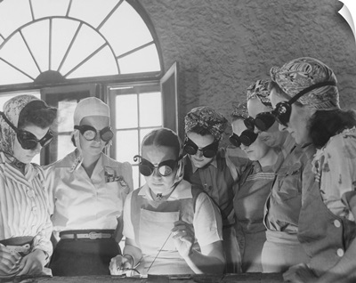 Women learning war work at a vocational school in Central Florida, circa 1942