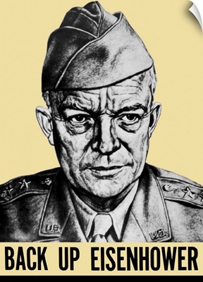 World War II propaganda poster featuring General Dwight Eisenhower