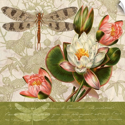 Dragonflies and Water Lilies III