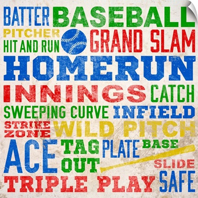 Colorful Baseball Typography