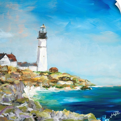 Lighthouse on the Rocky Shore I