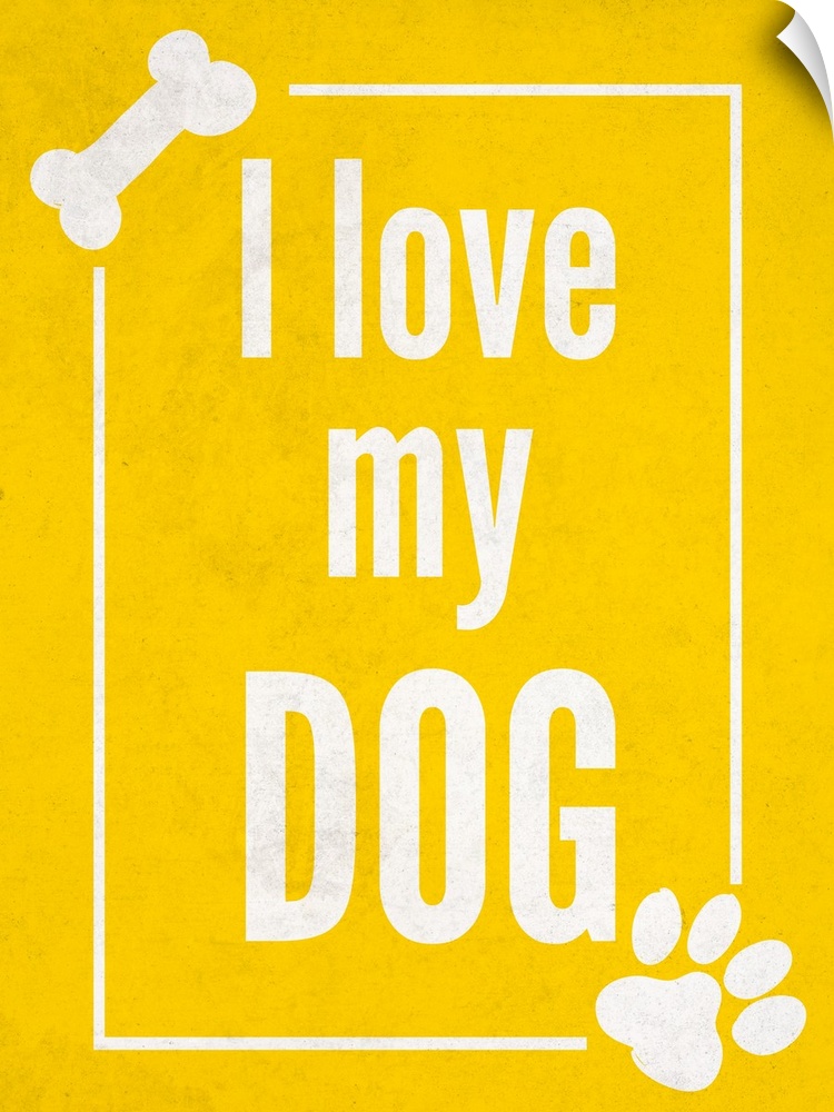 Love my Dog Yellow