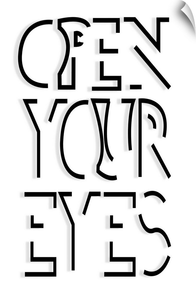 "Open Your Eyes" word illusion.