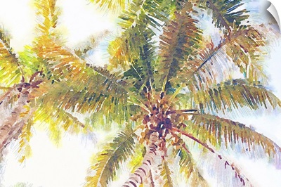 Sideway Watercolor Palms I