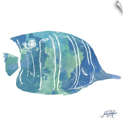 Watercolor Fish in Teal III