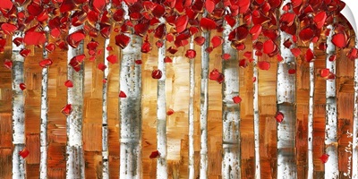 Red Birch Trees Landscape