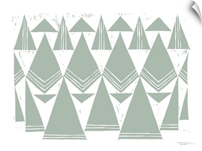 Triangles That Repeat Earthy In Green