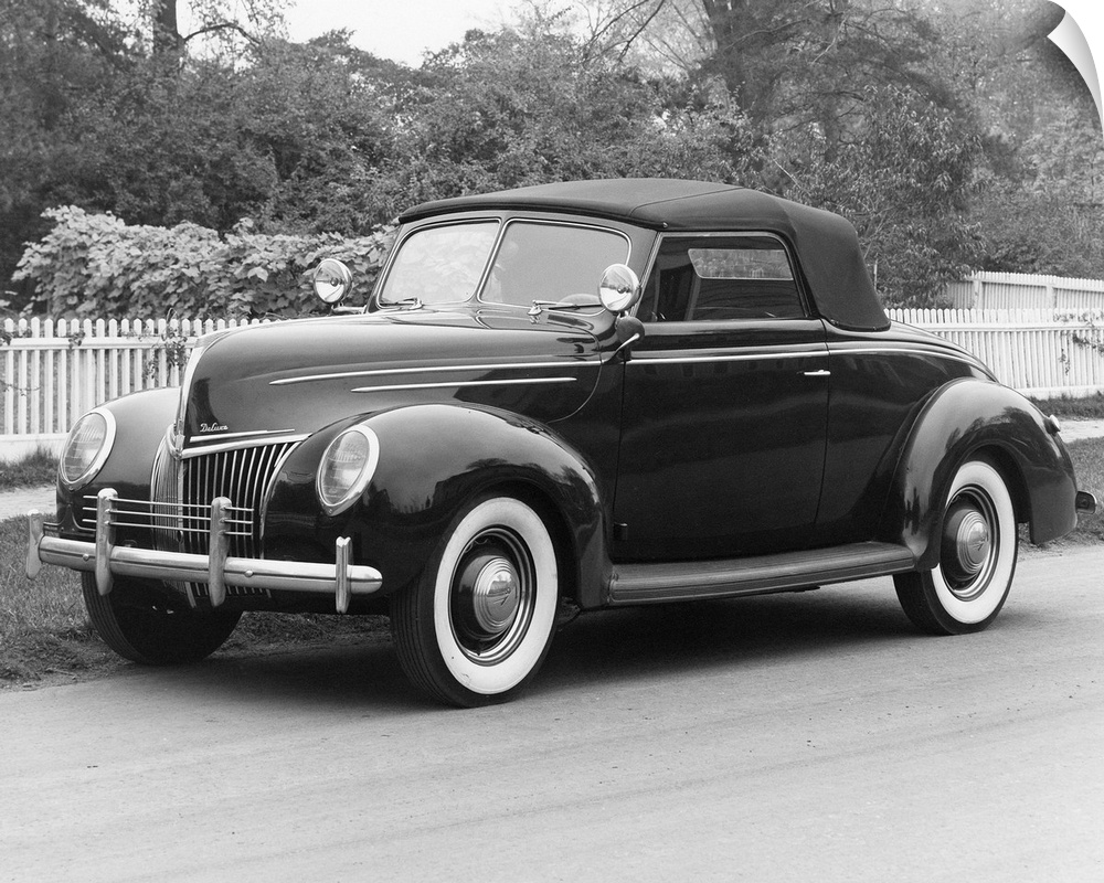 A 1939 Ford Deluxe Coupe. Photograph.