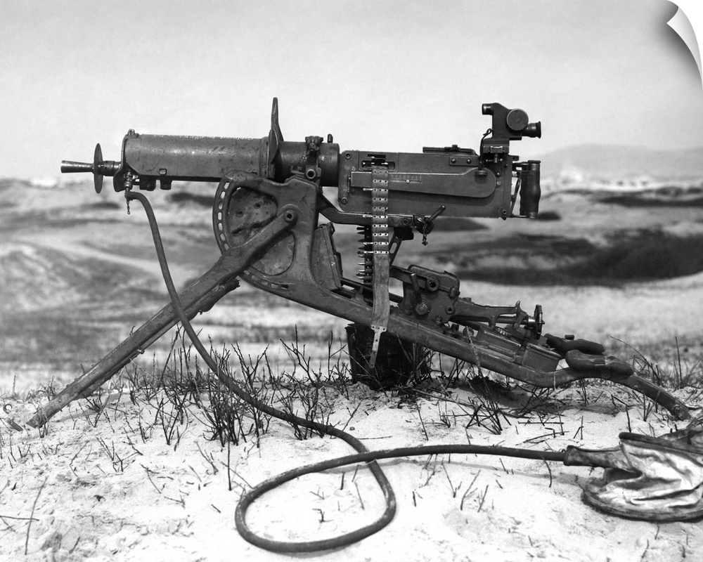 A German 68 machine gun from World War I.
