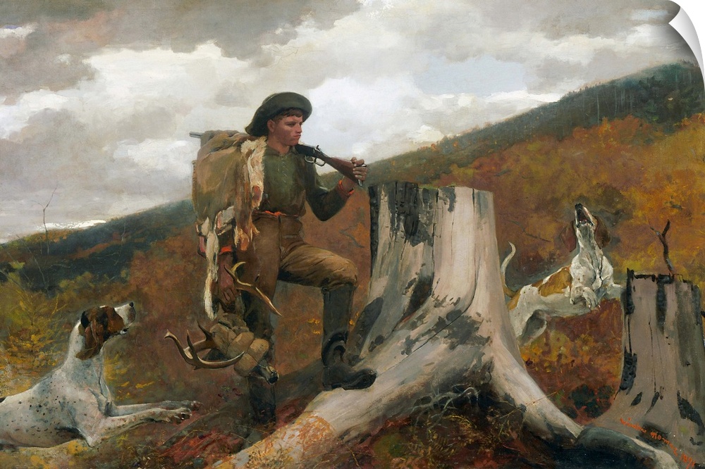 Homer, A Huntsman And Dogs. Oil On Canvas, Winslow Homer, 1891.