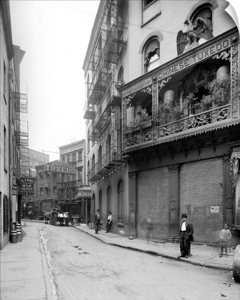 A view of Doyers Street in Chinatown, New York City. Photograph, c1905.