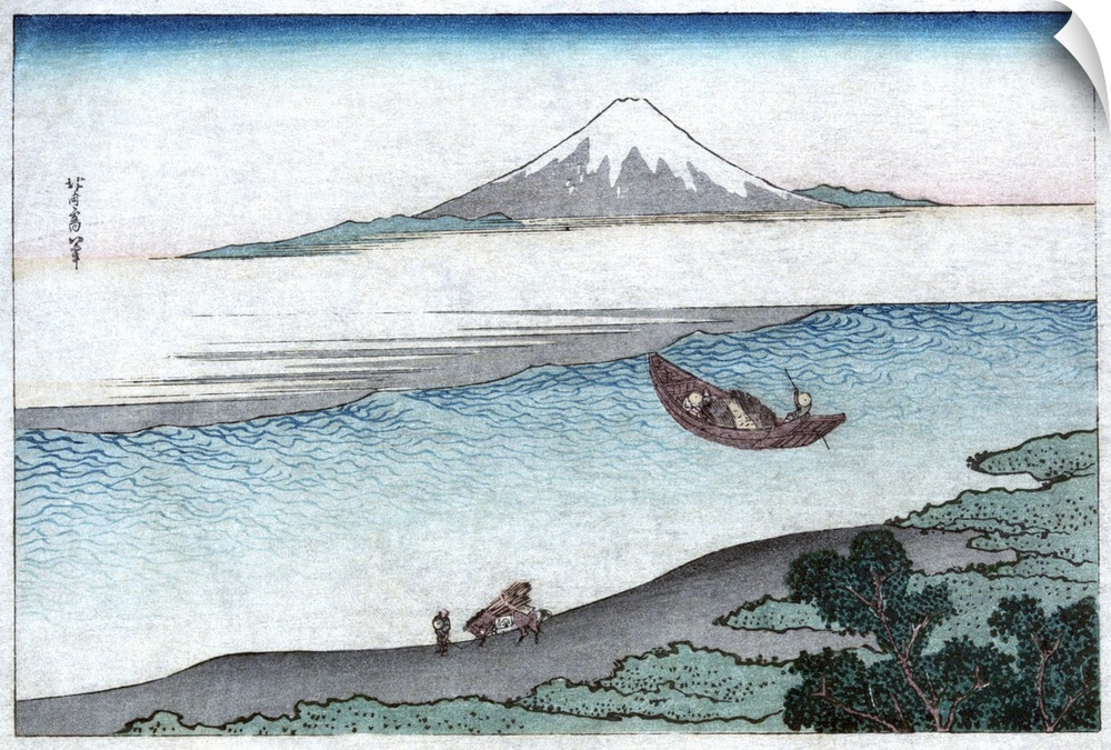 Hokusai, Mount Fuji. A View Of Mount Fuji In Japan. Woodcut By Katsushika Hokusai, Late 18th Or Early 19th Century.
