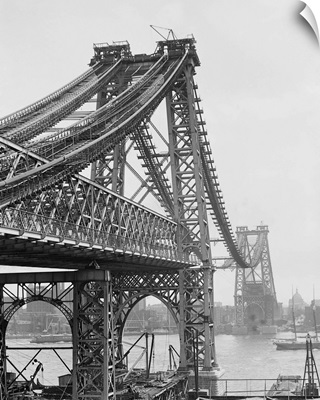 A view of the Williamsburg bridge from Brooklyn, New York, 1903