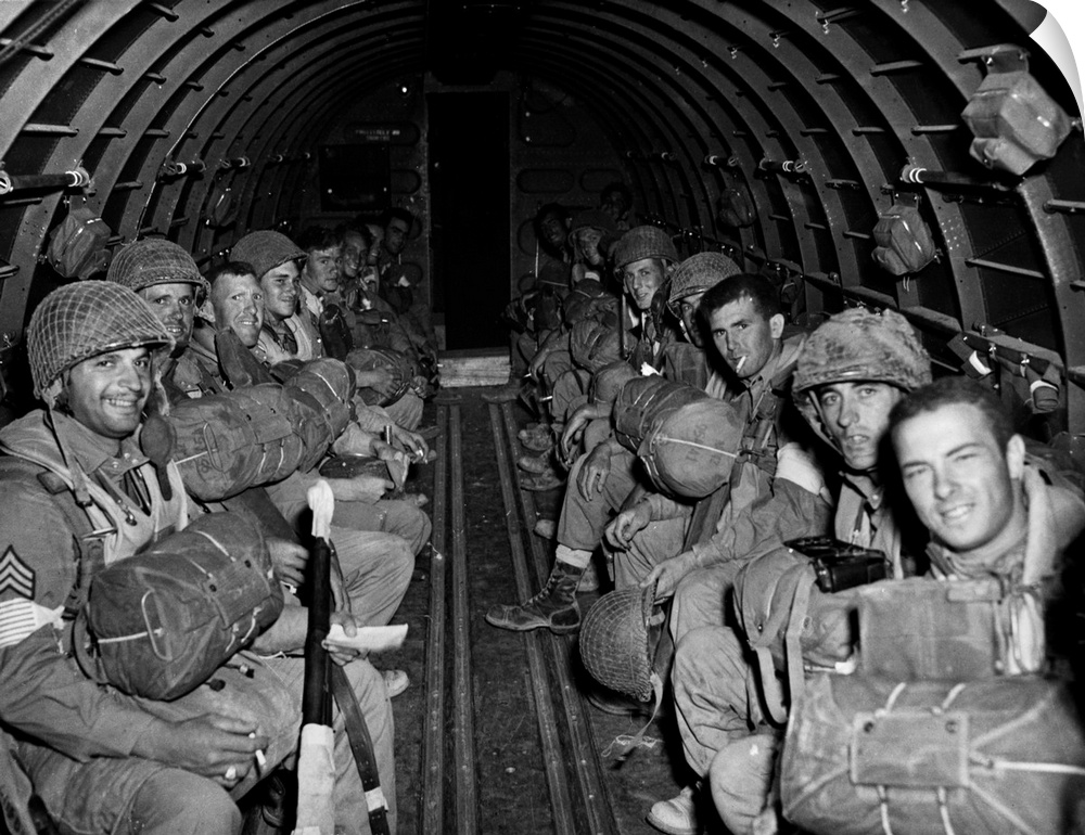 American paratroopers on their way to Sicily, c1943.